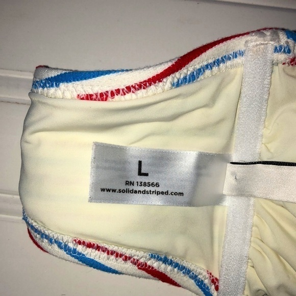 Solid & Striped Bikini Top | SIZE L - Picture 4 of 5